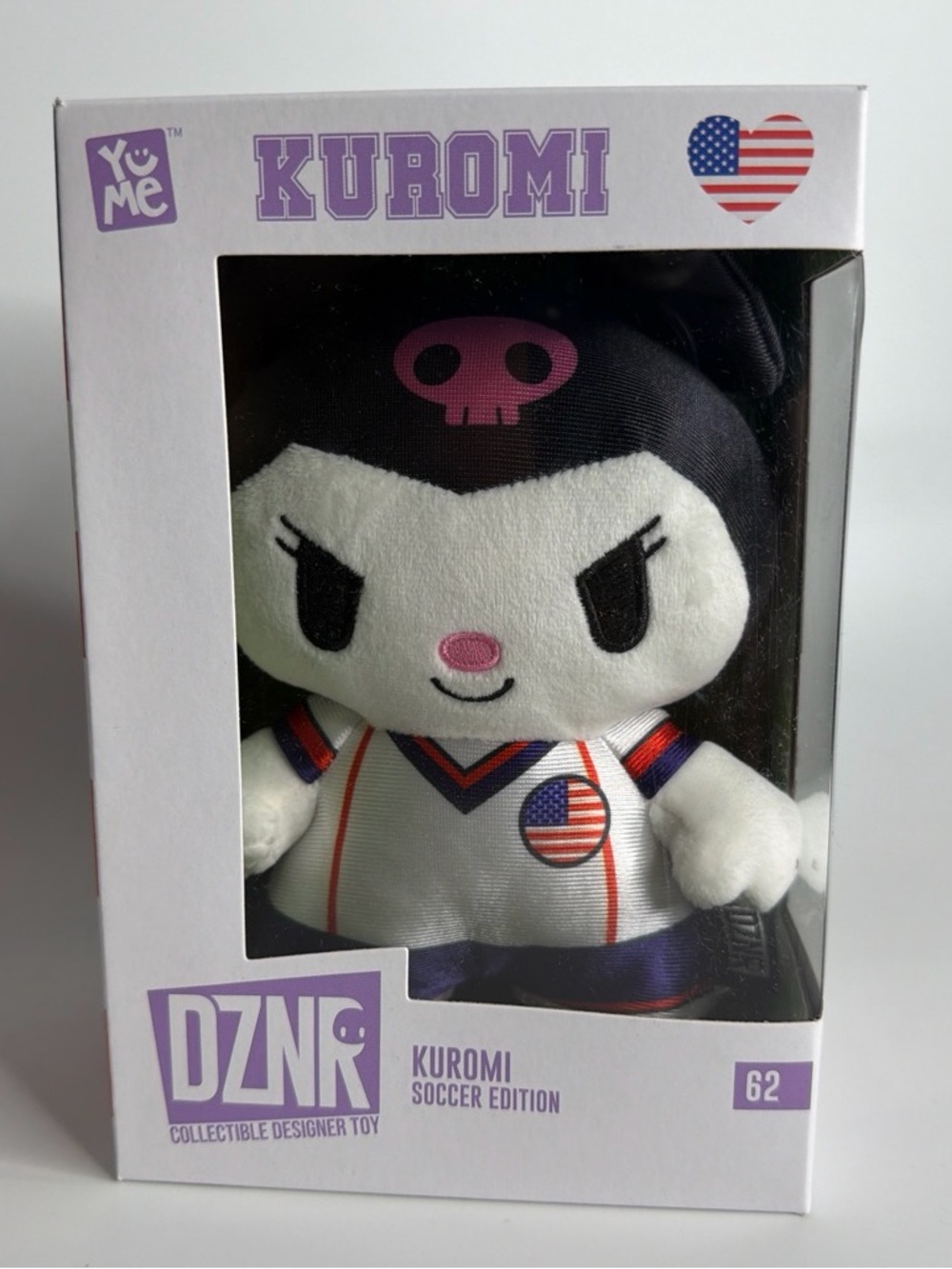 YuMe DZNR Kuromi USA Soccer Edition Plush NWT